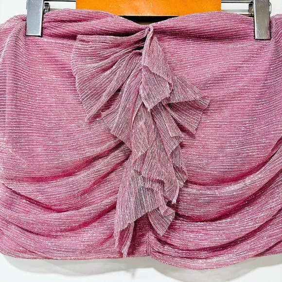 SUZY SHIER Shimmering pink  bodycon top - Picture 5 of 9